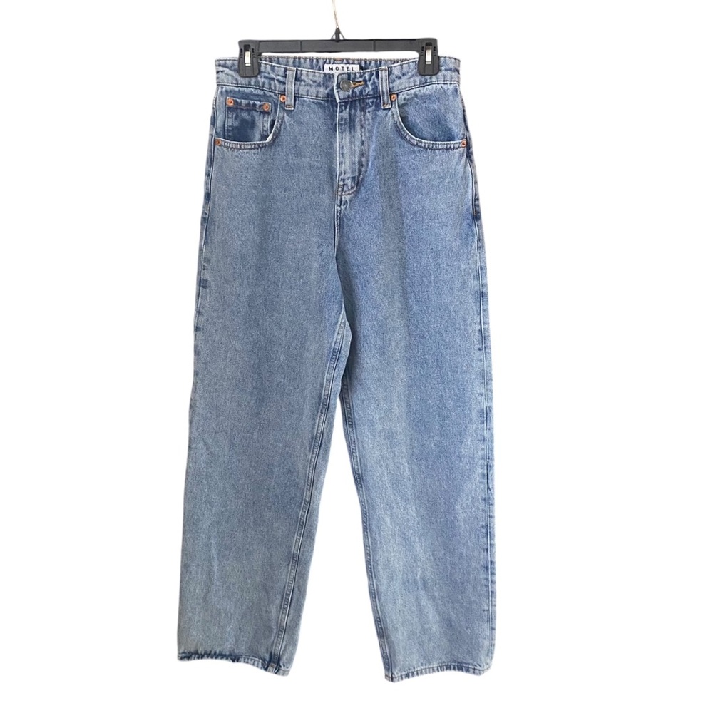 Motel Rock Wide Legs  Blue Denim Jeans Size S